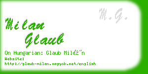 milan glaub business card